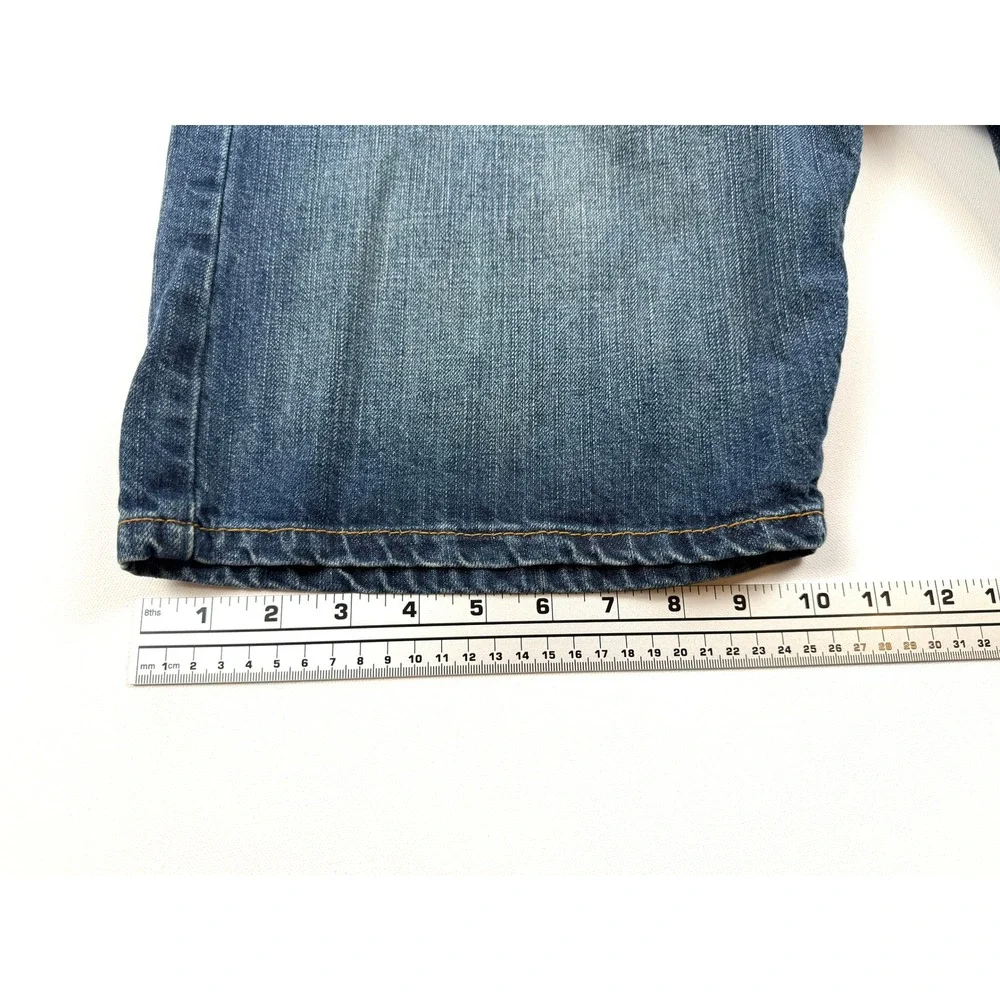 LEVI'S 569 Men's Loose Straight Denim Blue Medium Wash Jean Shorts 32W #1766